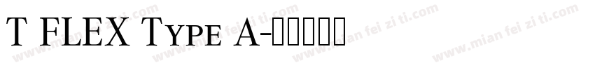 T FLEX Type A字体转换